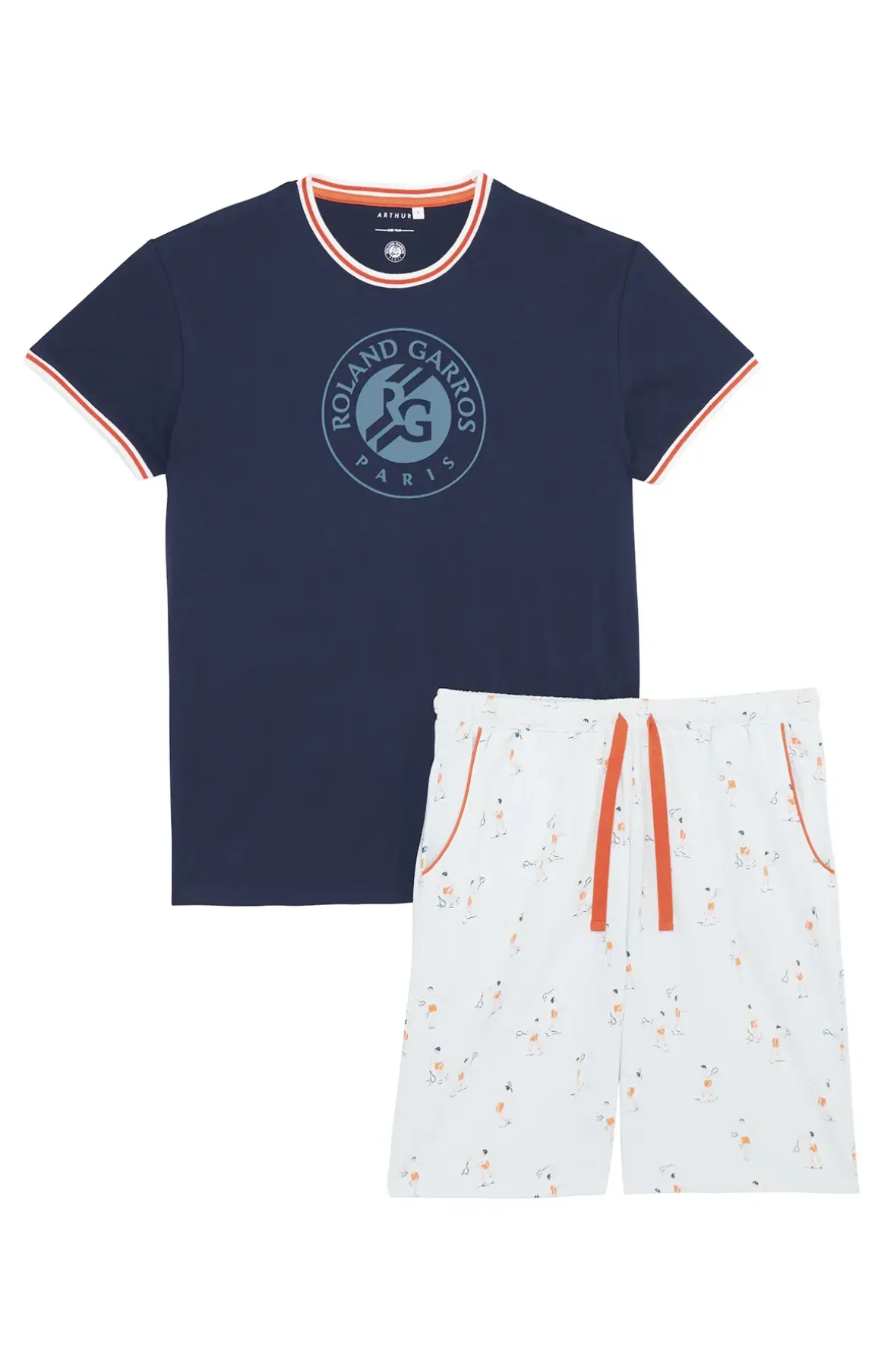 Roland-Garros Trousers & Shorts|T-shirts|Arthur x Men's Short Pyjamas - Navy