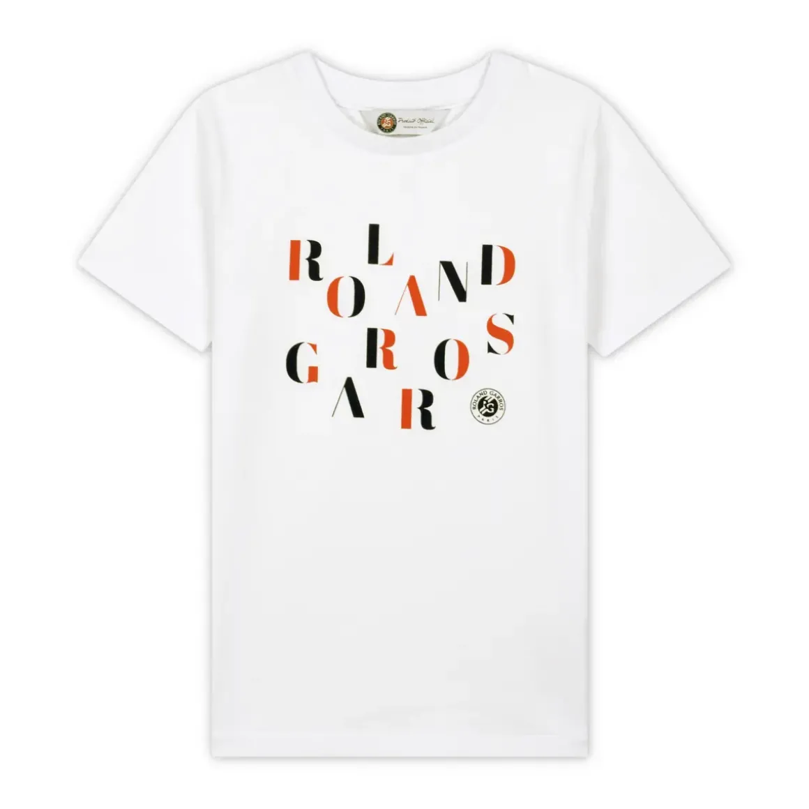Roland-Garros Boys Outfit|Boy's crew neck letters t-shirt - white