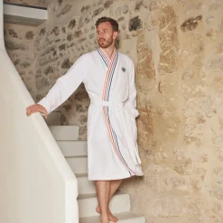 Roland-Garros Bath Linen|Household Linen|Carré Blanc x Men's Ace Bathrobe - White