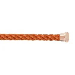 Roland-Garros Bracelets|Bracelets|Fred Corderie Terracotta 1 row cable for - Pink gold plated stainless steel end caps