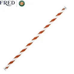 Roland-Garros Bracelets|Bracelets|Fred Corderie Terracotta and white 1 row cable - White Terracotta