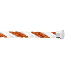 Roland-Garros Bracelets|Bracelets|Fred Corderie Terracotta and white 1 row cable - White Terracotta