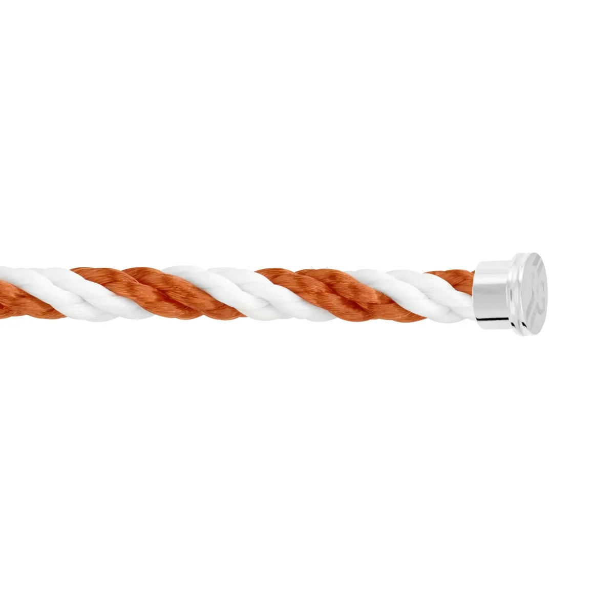Roland-Garros Bracelets|Bracelets|Fred Corderie Terracotta and white 1 row cable - White Terracotta