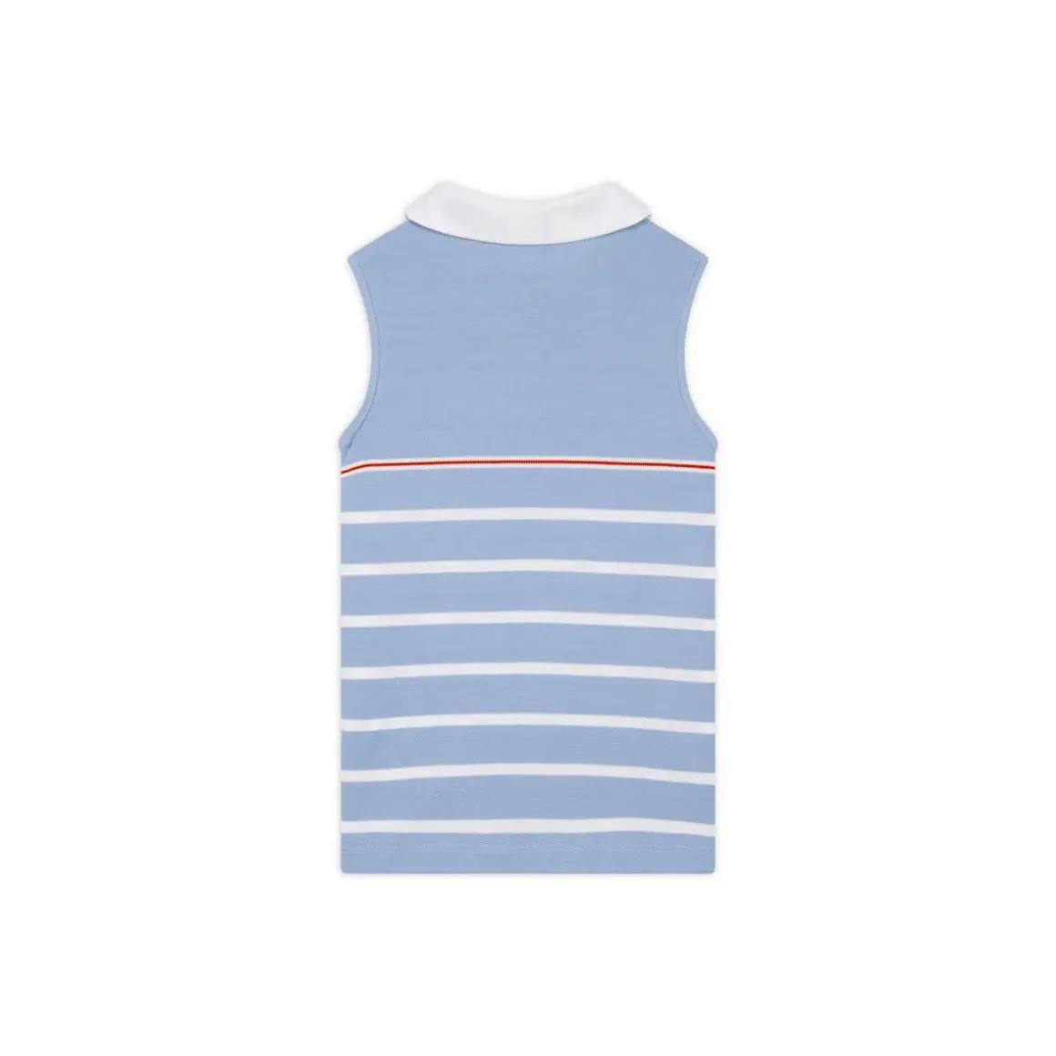 Roland-Garros Girls Outfit|Girl's sleeveless polo shirt with thin stripes Roland Garros - light blue