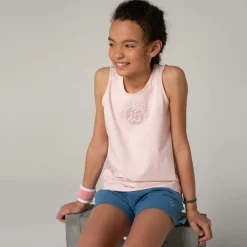 Roland-Garros Girls Outfit|Gril's Roland Garros logo round neck tank top - pink