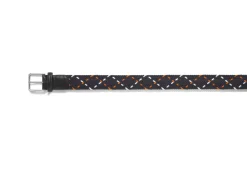 Roland-Garros Belts|Belts|J.M. Weston x Man Braided Belt - Navy