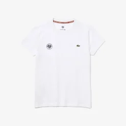 Roland-Garros T-shirts & Tank Tops|Lacoste for woman t-shirt - White