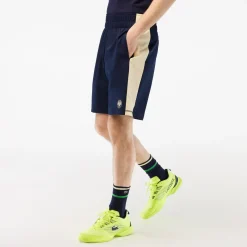 Roland-Garros Ball Boys Outfits|Men Tennis Outfit|Lacoste Men's Ball Boys Short for Roland Garros - Navy Beige