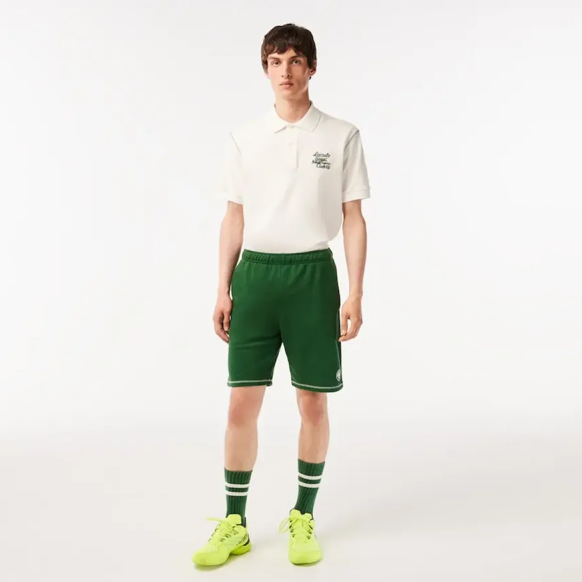 Roland-Garros Men Tennis Outfit|Men Tennis Outfits|Lacoste Men's Short for Roland Garros - Green