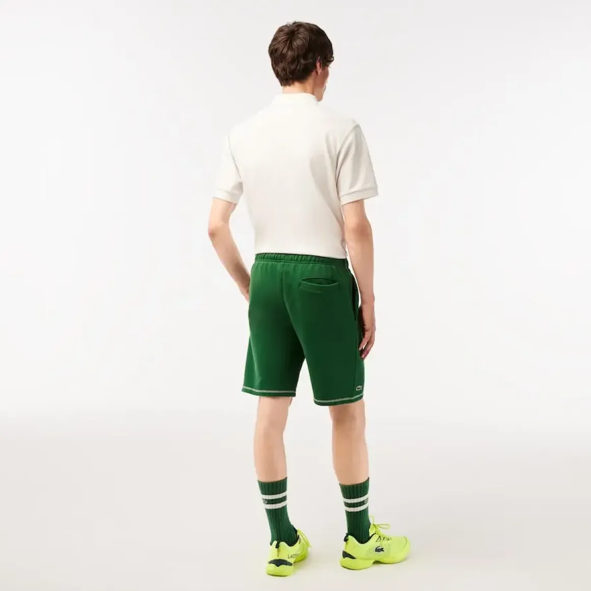 Roland-Garros Men Tennis Outfit|Men Tennis Outfits|Lacoste Men's Short for Roland Garros - Green
