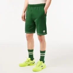 Roland-Garros Men Tennis Outfit|Men Tennis Outfits|Lacoste Men's Short for Roland Garros - Green