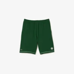 Roland-Garros Men Tennis Outfit|Men Tennis Outfits|Lacoste Men's Short for Roland Garros - Green