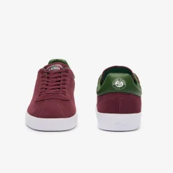 Roland-Garros Shoes|Lacoste x Roland Garros Baseshot Men Baskets - Burgundy