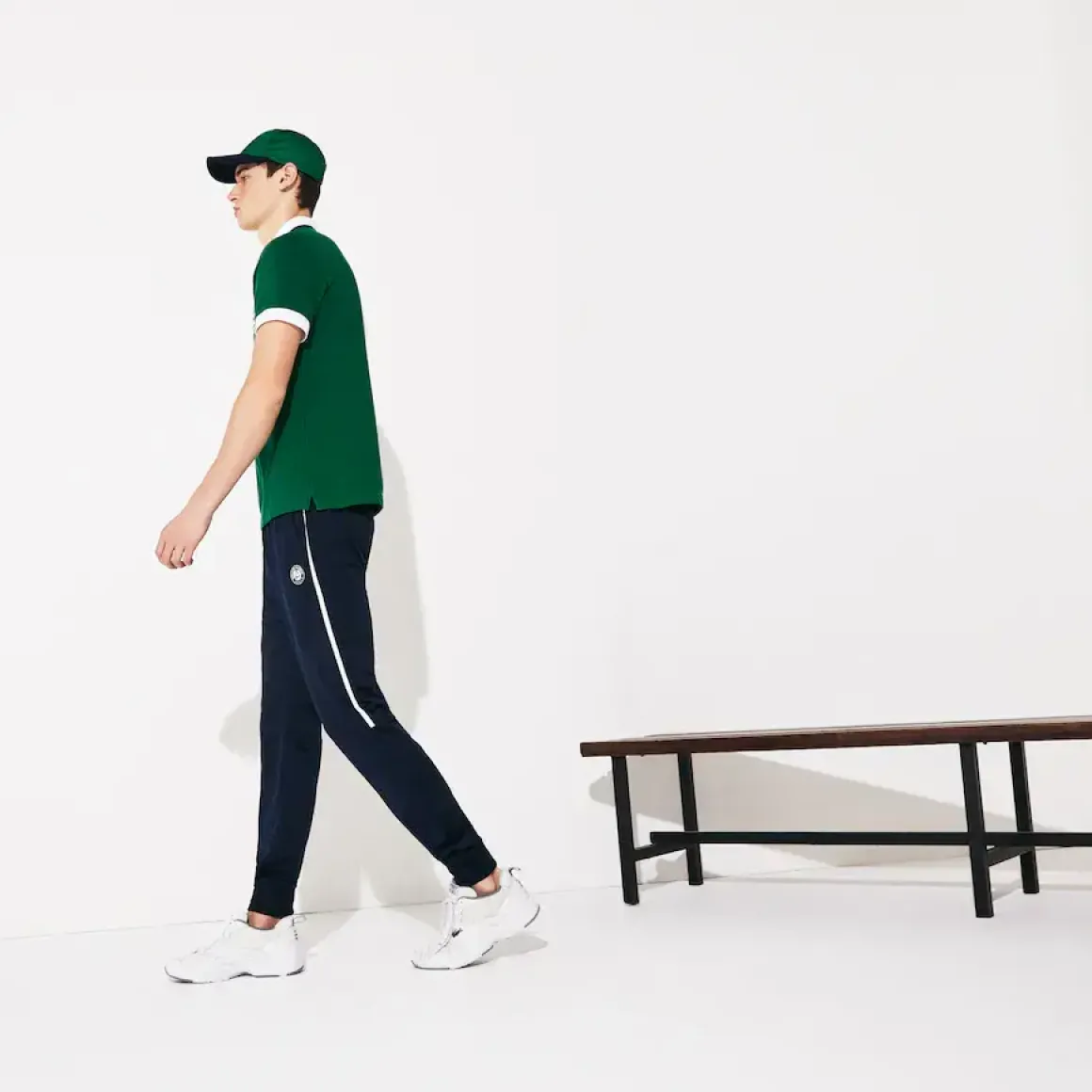 Roland-Garros Polos|Lacoste x Roland Garros cotton polo shirt with plant motif - green