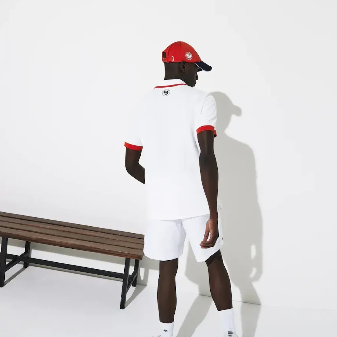 Roland-Garros Polos|Lacoste x Roland Garros cotton polo shirt with plant motif - white