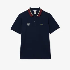 Roland-Garros Women Tennis Outfit|Women Tennis Outfits|Lacoste x Roland Garros Sport Edition Unisex Umpire Polo Shirt - Navy
