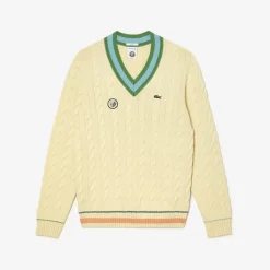 Roland-Garros Hoodies & Sweatshirts|Hoodies & Sweatshirts|Lacoste x Roland Garros Unisex Referee Sweater - Yellow