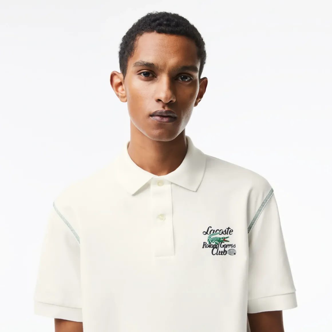 Roland-Garros Polos|Lacoste x Man Club Polo - Ecru