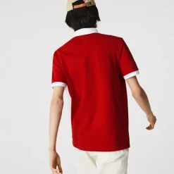 Roland-Garros Men Tennis Outfit|Men Tennis Outfits|Lacoste x man referee polo - Red