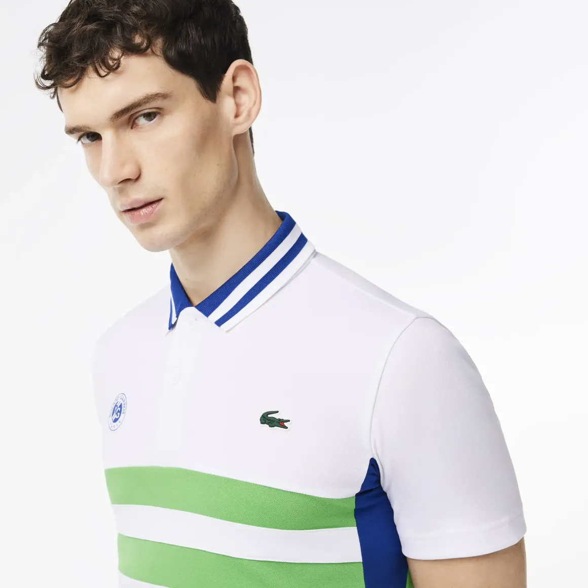 Roland-Garros Men Tennis Outfit|Men Tennis Outfits|Lacoste x Men's Performance Polo - White