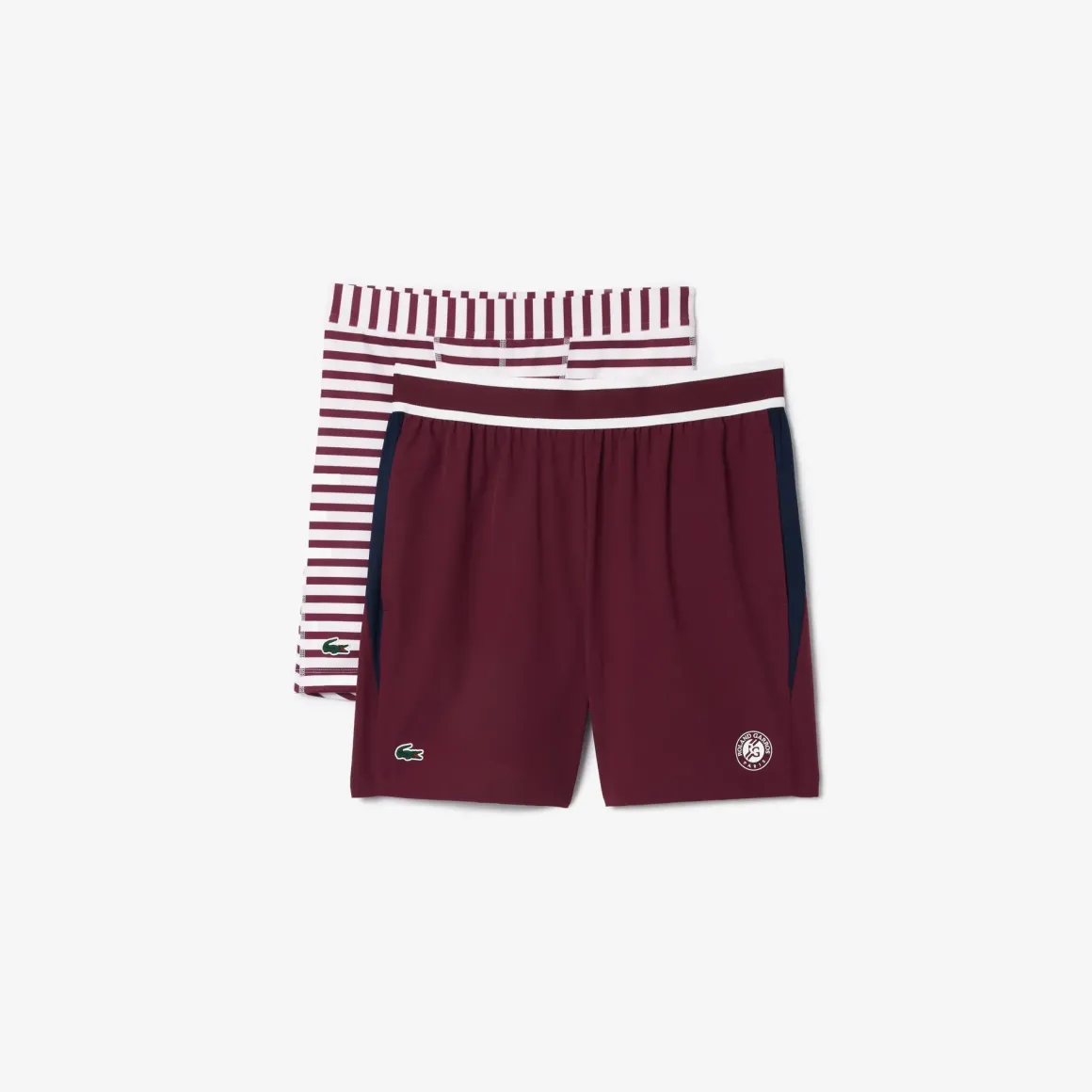 Roland-Garros Men Tennis Outfit|Men Tennis Outfits|Lacoste x Medvedev Men's Performance Short - Burgundy