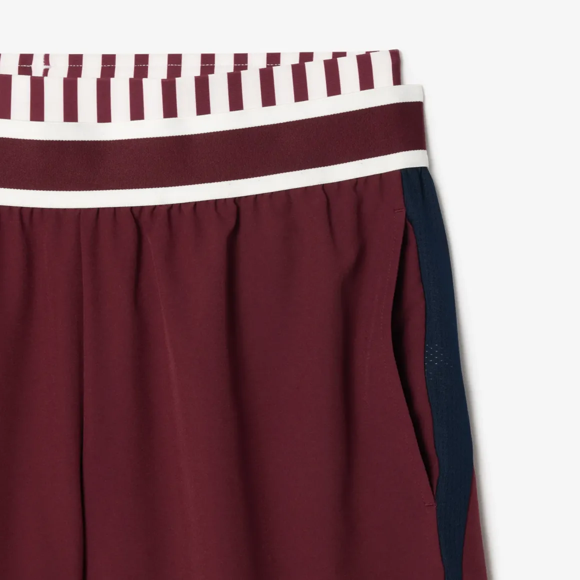 Roland-Garros Men Tennis Outfit|Men Tennis Outfits|Lacoste x Medvedev Men's Performance Short - Burgundy