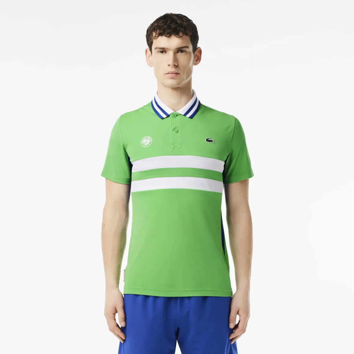Roland-Garros Men Tennis Outfit|Men Tennis Outfits|Lacoste x Men's Performance Polo - Green