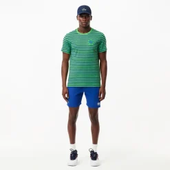 Roland-Garros T-shirts & Tank Tops|T-shirts|Lacoste x Unisex's Stripes T-shirt - Green