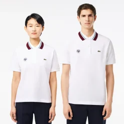 Roland-Garros Women Tennis Outfit|Women Tennis Outfits|Lacoste x Unisex Referee Polo – White