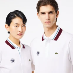 Roland-Garros Women Tennis Outfit|Women Tennis Outfits|Lacoste x Unisex Referee Polo – White