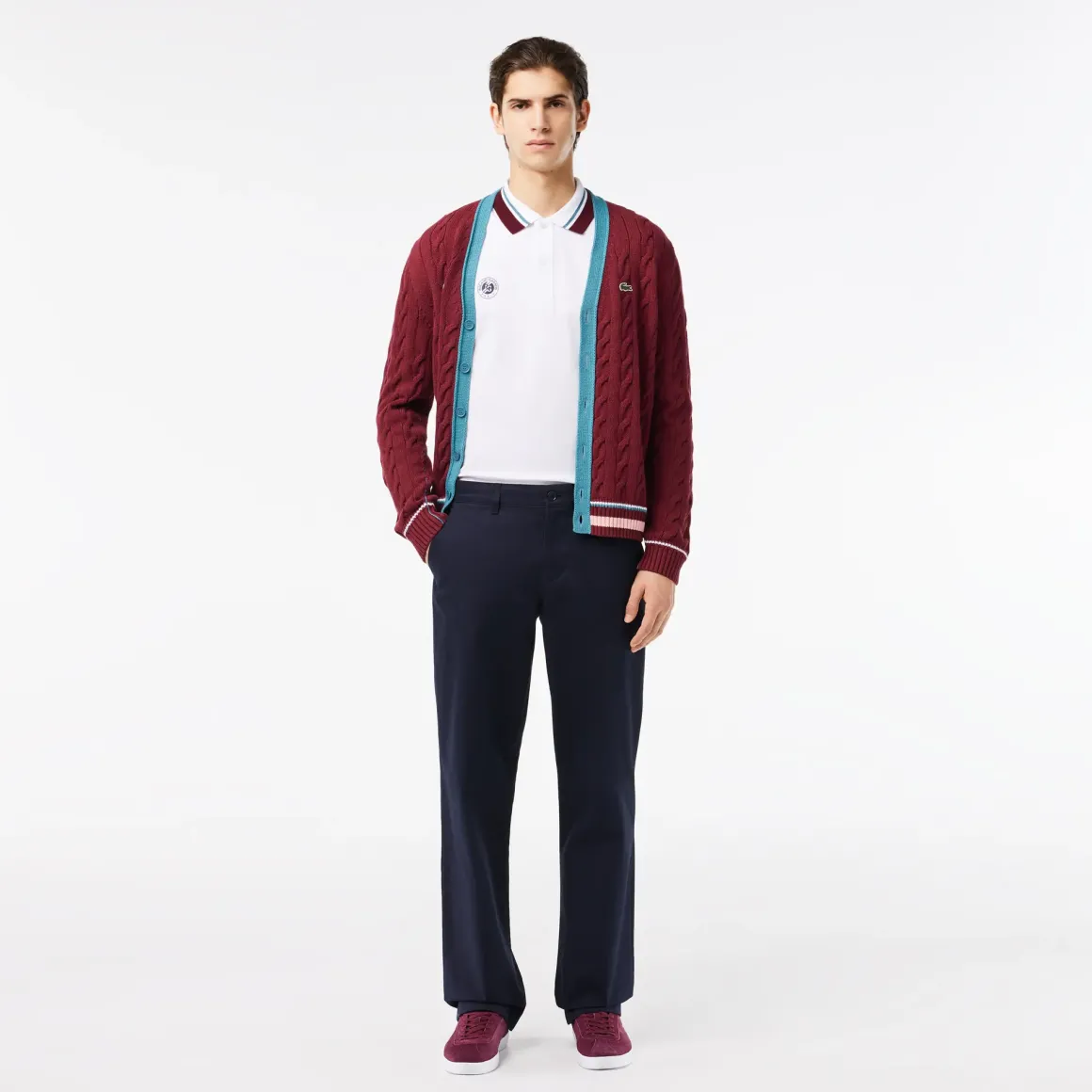 Roland-Garros Women Tennis Outfit|Women Tennis Outfits|Lacoste x Unisex Referee Polo – White