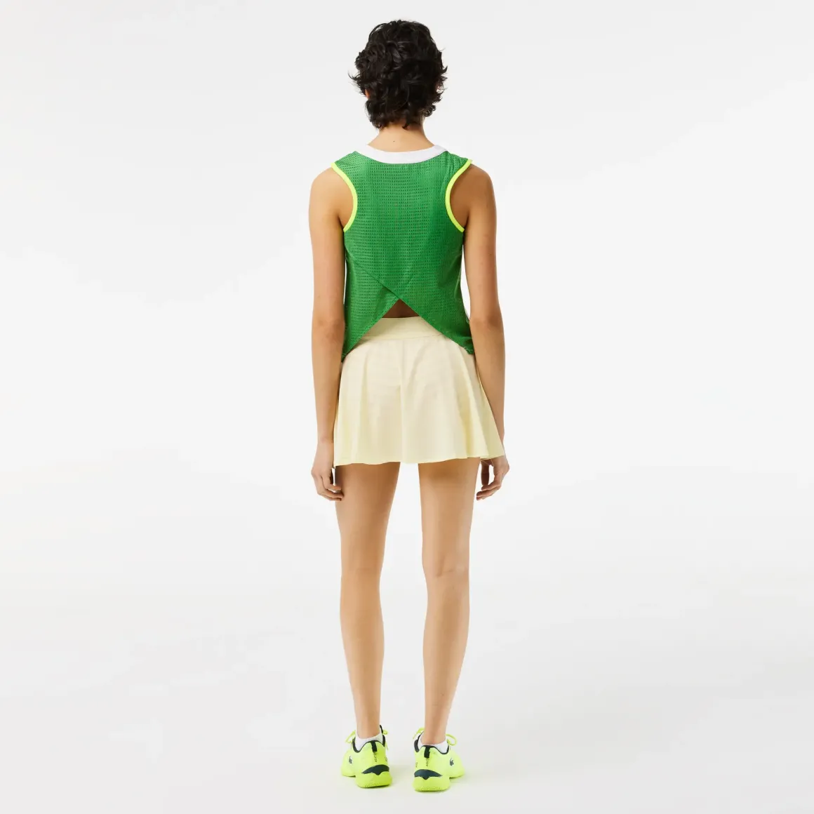 Roland-Garros Women Tennis Outfit|Women Tennis Outfits|Lacoste x Woman Performance Skirt - Yellow