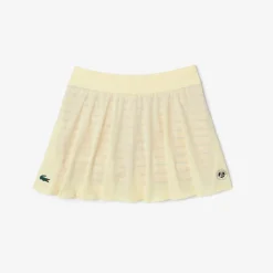 Roland-Garros Women Tennis Outfit|Women Tennis Outfits|Lacoste x Woman Performance Skirt - Yellow