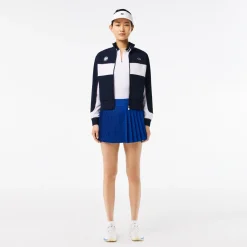Roland-Garros Women Tennis Outfit|Women Tennis Outfits|Lacoste x Women's Performance Jacket - Navy and White