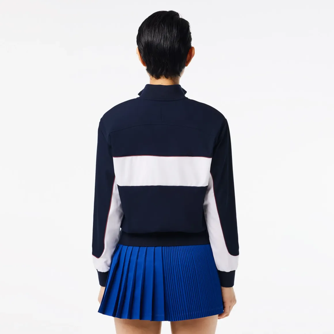 Roland-Garros Women Tennis Outfit|Women Tennis Outfits|Lacoste x Women's Performance Jacket - Navy and White