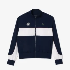 Roland-Garros Women Tennis Outfit|Women Tennis Outfits|Lacoste x Women's Performance Jacket - Navy and White