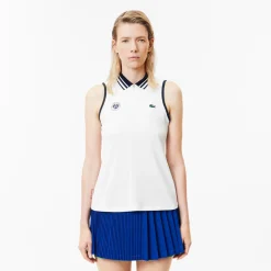 Roland-Garros Women Tennis Outfit|Women Tennis Outfits|Lacoste x Women's Performance T-Shirt - White