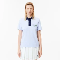Roland-Garros Polos & Shirts|Lacoste x Women's Edition Club Polo- Blue