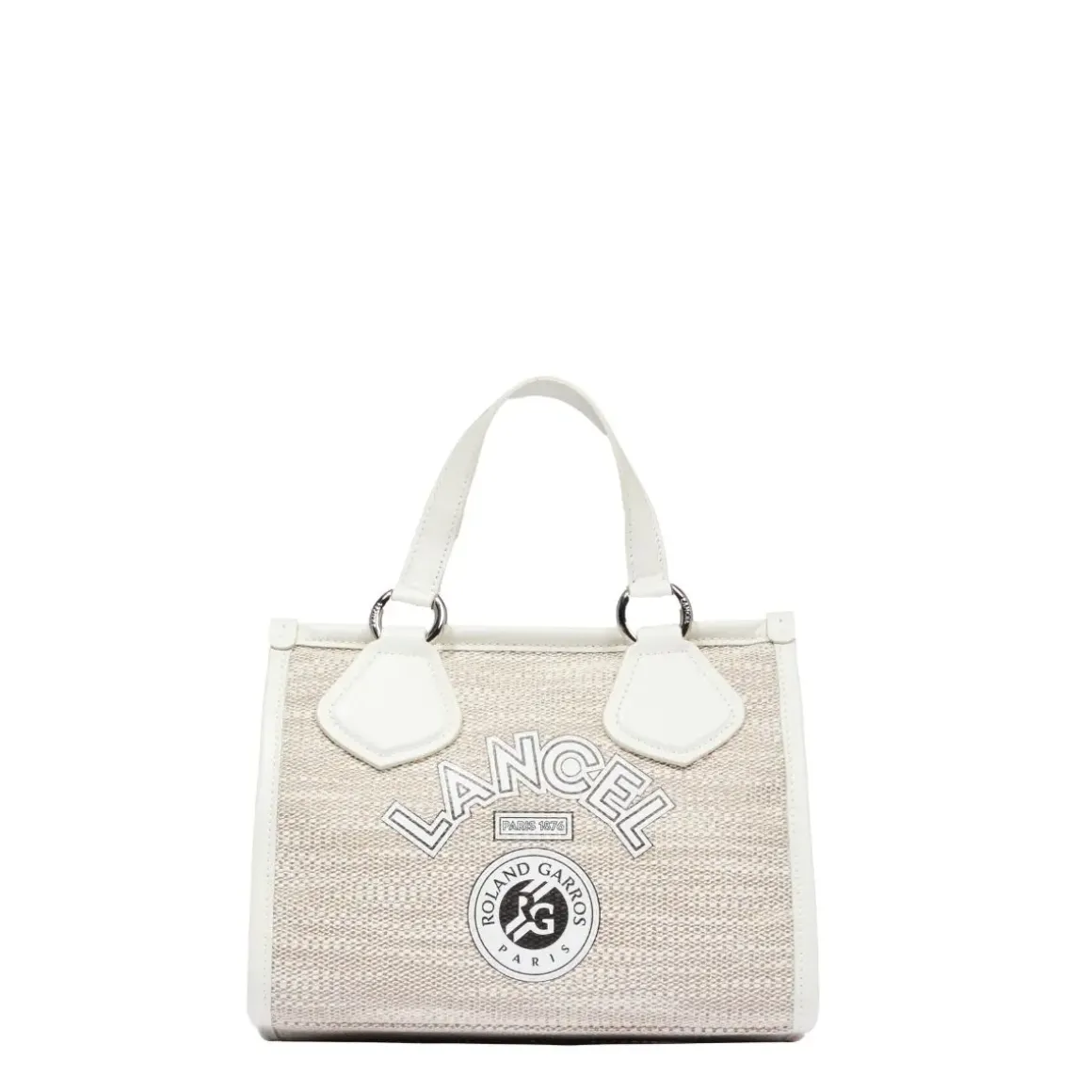 Roland-Garros Tote Bags & Handbag|Bags|Lancel Paris x Canvas Tote Bag - White