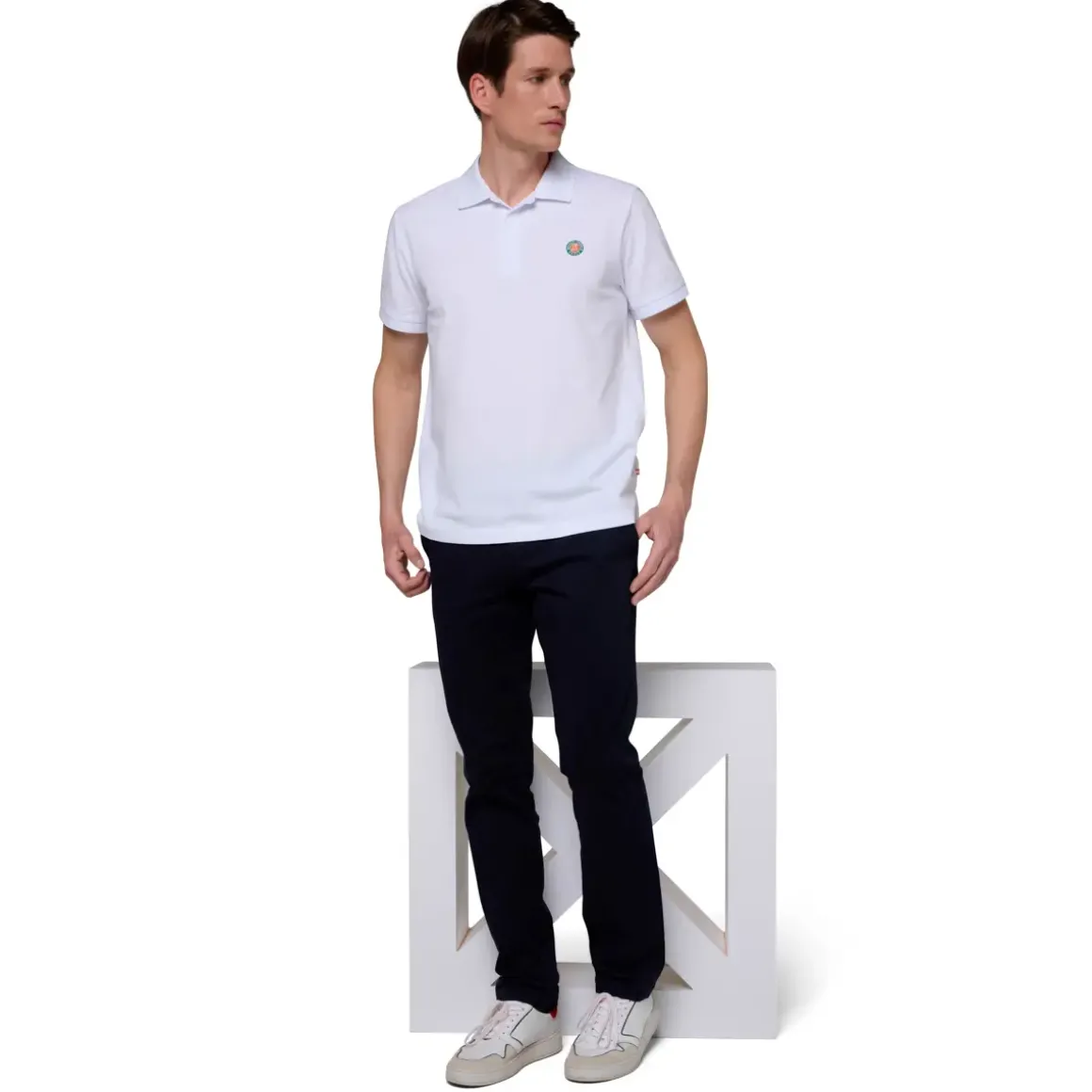 Roland-Garros Polos|Man Basic Polo - White