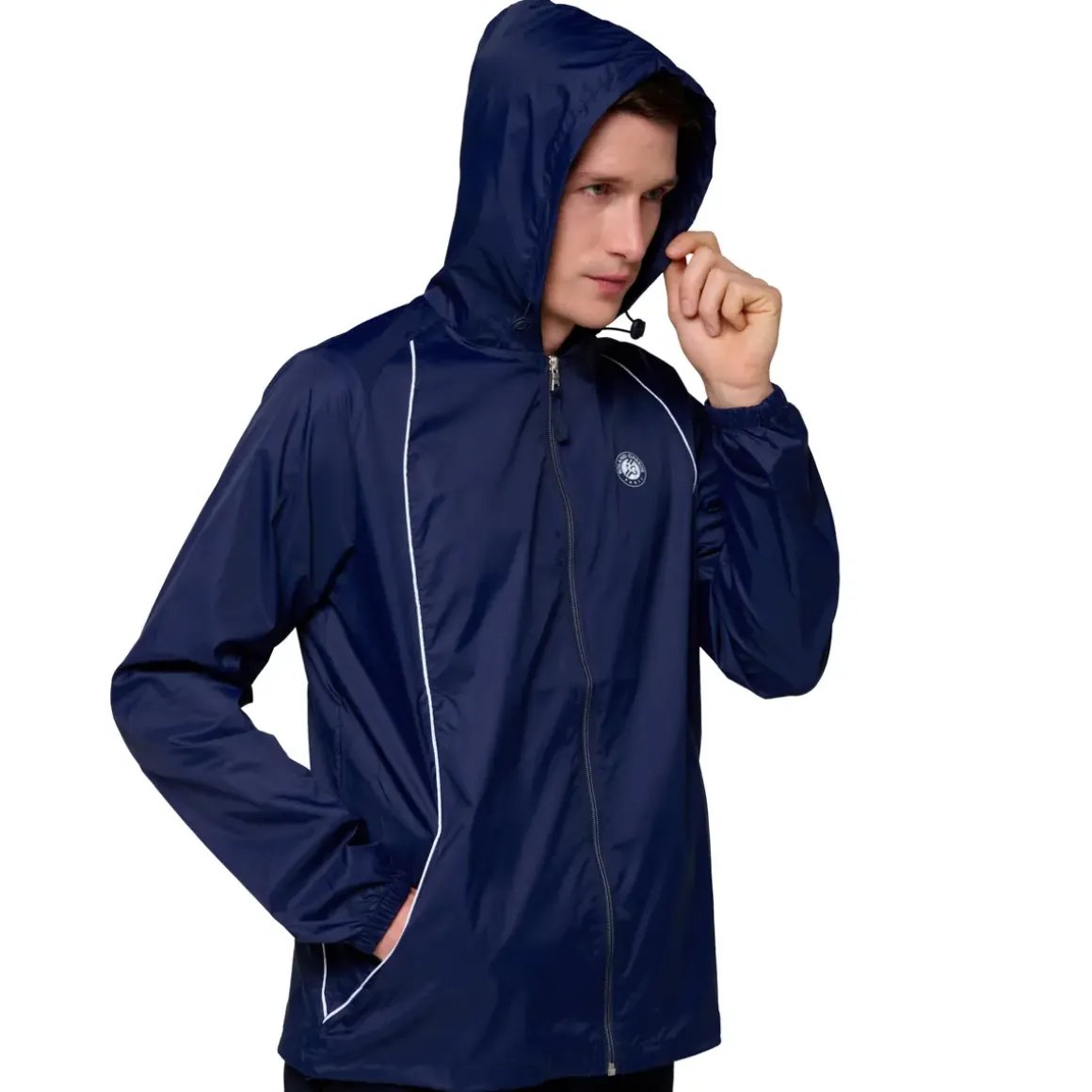 Roland-Garros Jackets|Man Foldable Windbreaker - Navy