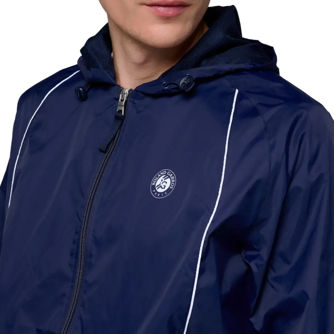 Roland-Garros Jackets|Man Foldable Windbreaker - Navy