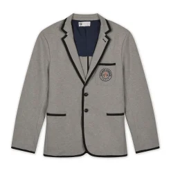 Roland-Garros Jackets|Men's jersey club blazer with an embroidered signature - flecked gray