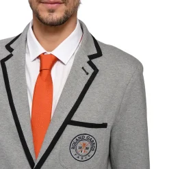 Roland-Garros Jackets|Men's jersey club blazer with an embroidered signature - flecked gray