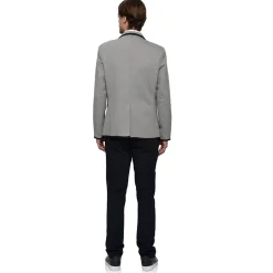 Roland-Garros Jackets|Men's jersey club blazer with an embroidered signature - flecked gray