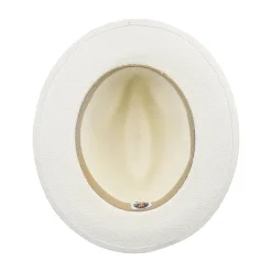 Roland-Garros Caps & Hats|Panama Hat True Unisex Ribbon Seam Sealed - Ivory and clay