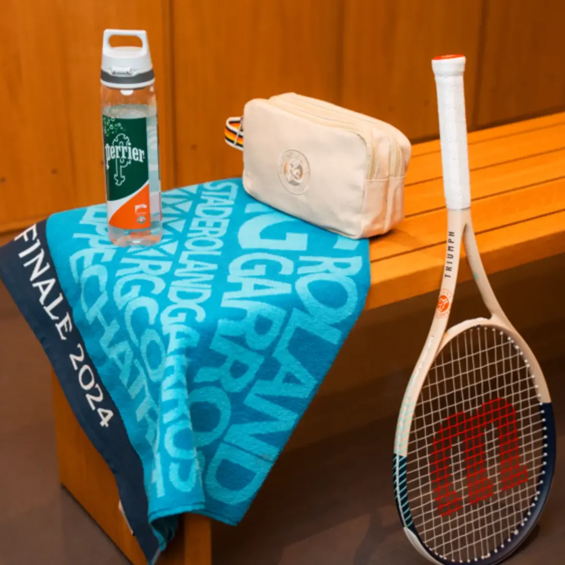 Roland-Garros Household Linen|Players' Towels|Player's Final Towel Carre Blanc x Roland Garros - Blue