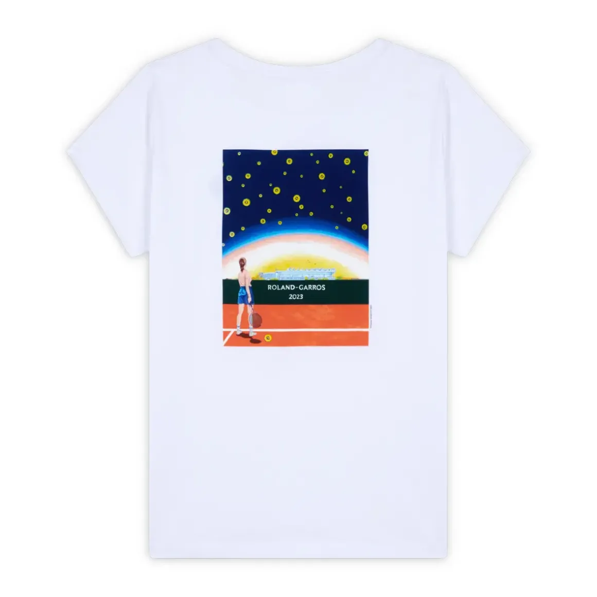 Roland-Garros T-shirts & Tank Tops|Roland Garros 2023 Woman Official Poster T-Shirt - White