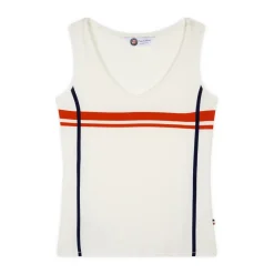 Roland-Garros T-shirts & Tank Tops|Roland Garros striped tank top - ecru