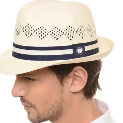 Roland-Garros Caps & Hats|Caps & Hats|adn logo paper trilby - beige